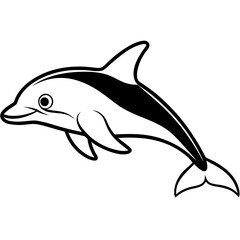 Vaquita line art vector