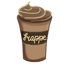 frappuccino cup vector illustration