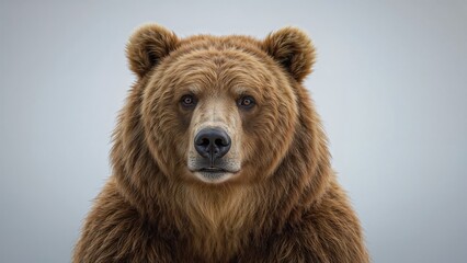Obraz premium Close-up of a seated brown bear