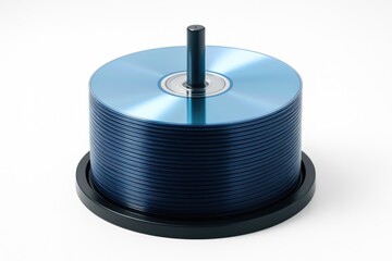 Collection of disc media arranged against a white studio background