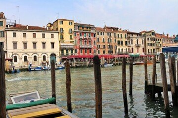 Morning view of Grand Canal in Venice, Italy