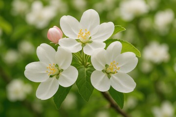 Obraz premium Close-up of a blooming apple flower