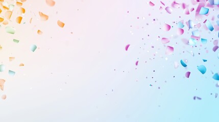 gradient rainbow background confetti copy space Circular rainbow gradient background with colorful confetti, eye catching and dynamic