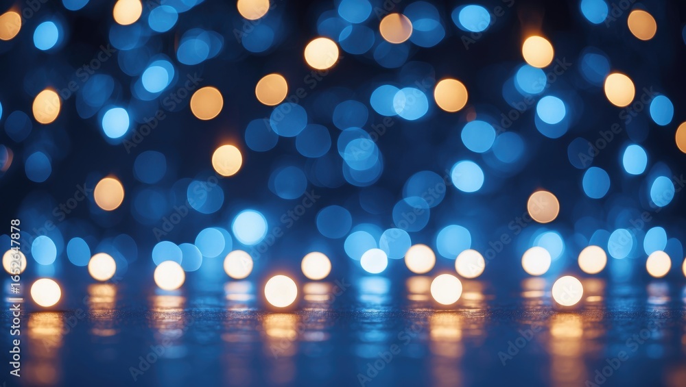 Poster nighttime bokeh lights creating an abstract luminous backdrop
