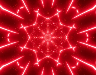 Crimson Luminous Geometric Starscape, Immersive Red Gradient Hypnotic Visual