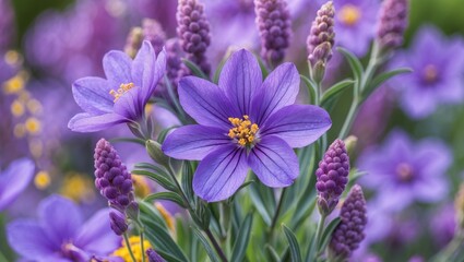 Obraz premium Vivid purple bloom in the warm months