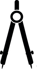 Geometry compass outline icon vector illustration