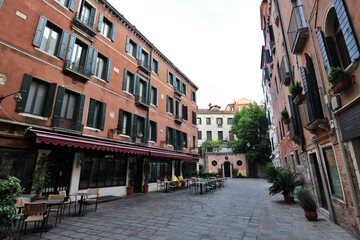 Morning view of the old town in the San Marco district of Venice, Italy