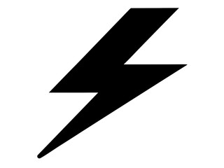 lightning bolt silhouette vector,lightning bolt icon illustration