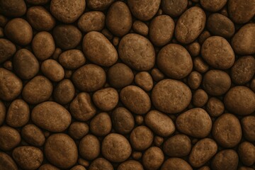 Abstract design featuring earthy brown river stones