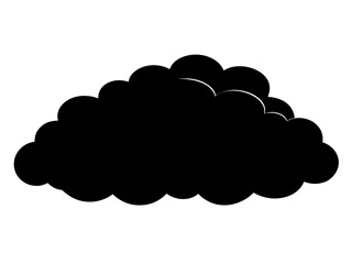 Soft clouds silhouette vector,clouds icon 