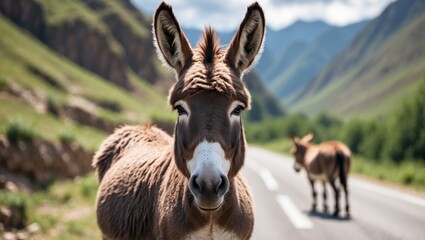 Gorgeous image of a free-roaming donkey