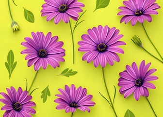 Fototapeta premium seamless pattern with flowers