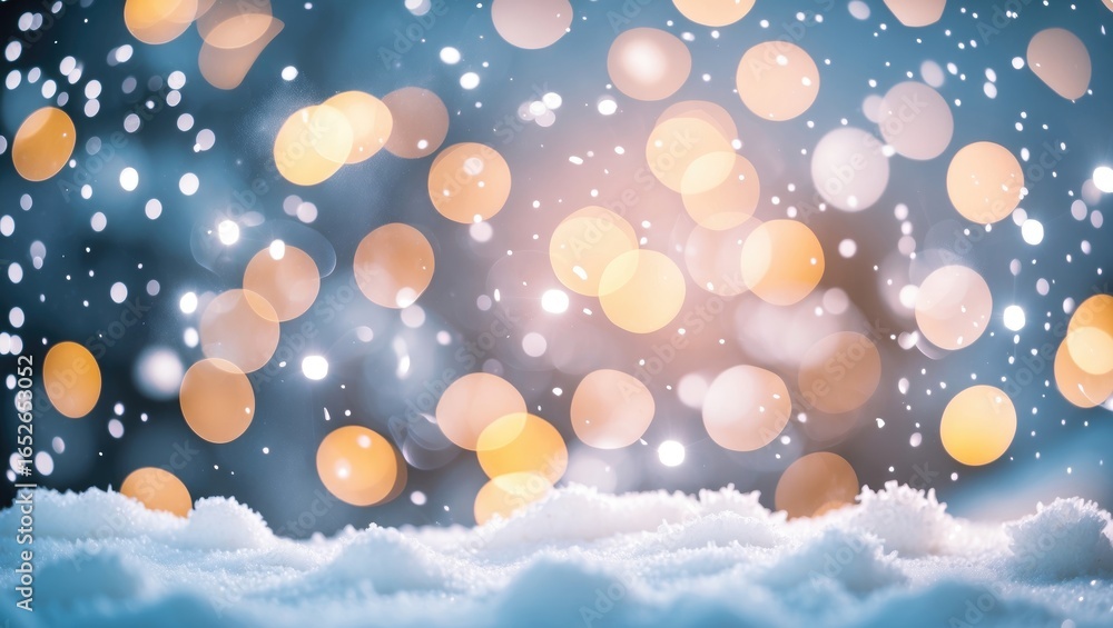 Poster background featuring soft bokeh light patterns