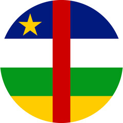 Central African Republic flag illustrator national of round