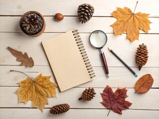 Autumn Nature Study Flat Lay for Seasonal Inspiration