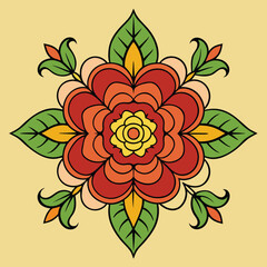 Line art coloring rose flower icon set 