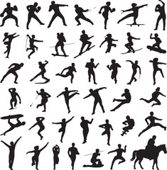 Sports Silhouette Vector Set – Athletes in Action

Football, Basketball, and Running Player Silhouettes

Fitness and Sports Vector Bundle for Logo and Design