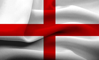 Symbol of England graces elegant draping fabric with soft texture