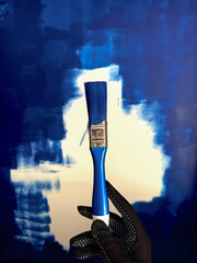 blue paint in interior