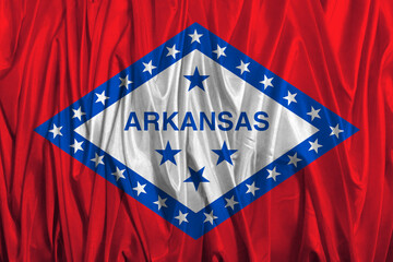 Symbol of Arkansas pride waving boldly against a vibrant backdrop