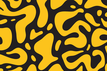 Yellow and Black Organic Blob Pattern - Abstract Liquid Shapes Background
Bold Yellow-Black Amoeba Fluid Wallpaper - Modern Abstract Pattern
Psychedelic Yellow-on-Black Wavy Texture