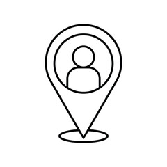 Location thinline icon , vector, pixel perfect, illustrator file  
