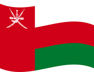Oman waving flag illustrator of national  icon