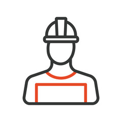 Engineer Outline bold Vector Icon which can be easily modified or Edited 
