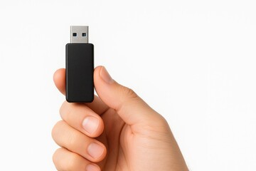 Portable data stick displayed against a white background