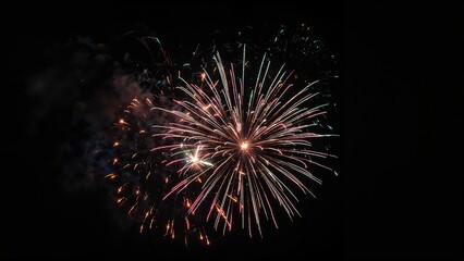 Explosions of light against a dark sky