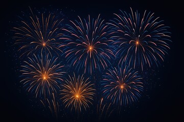 Fototapeta premium Evening pyrotechnics show