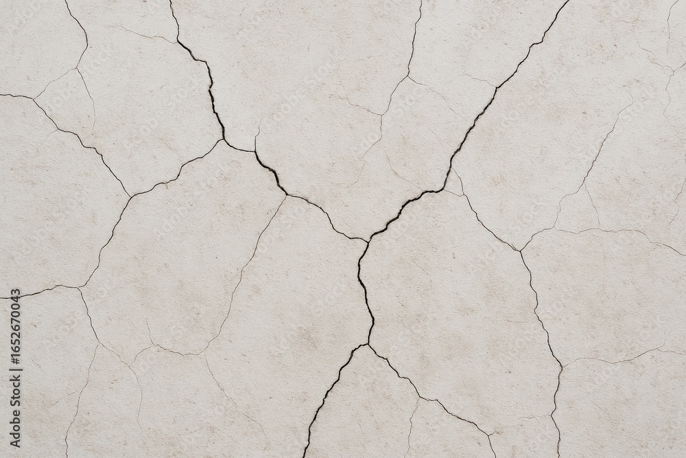 Poster cement structure with visible cracks in the walls