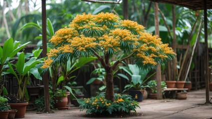 Native Indian Flowering Plant Known as the Golden Shower Tree