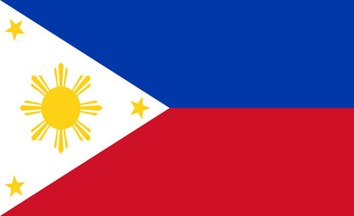 Fototapeta premium Vibrant representation of the Philippine flag on a bright background