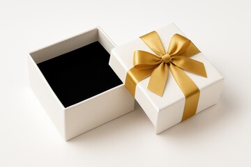 Opening a luxurious jewelry gift container