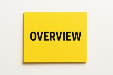 Brief outline on a yellow-colored paper