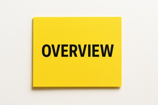 Brief outline on a yellow-colored paper