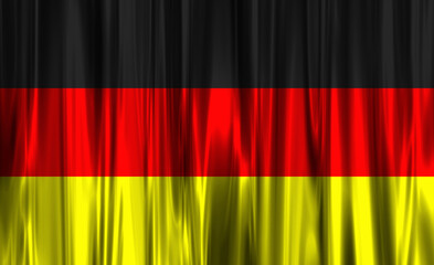 Vibrant display of the German flag flowing in the wind