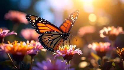 Butterfly on a Flower A Colorful Spring Day
