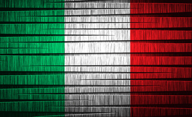 Vibrant wooden texture inspired by the colors of the Italian flag