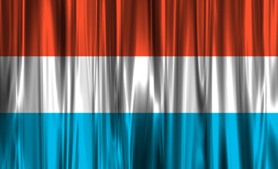 Beautiful silk fabric flowing with the colors of the Luxembourg flag