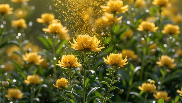 Liquid gold: a stunning display of Galphimia gracilis Bartl. in bloom.