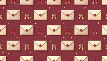 Festive Envelope Pattern Perfect for Holiday Invitations, Cards, and Decorative Designs