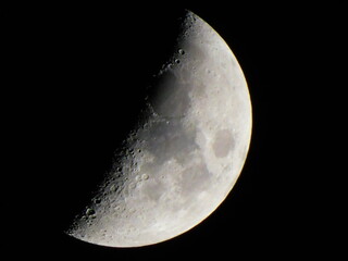 half moon in the night