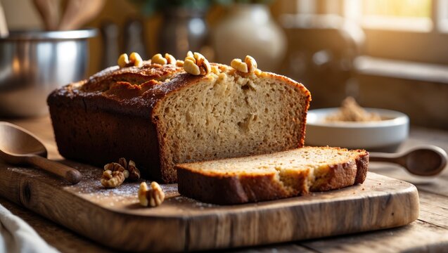 Soft and tasty banana bread treat