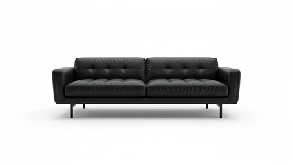 Fototapeta premium A solitary couch presented against a clean white background with clipping path