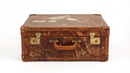 Retro Suitcase Displayed on White