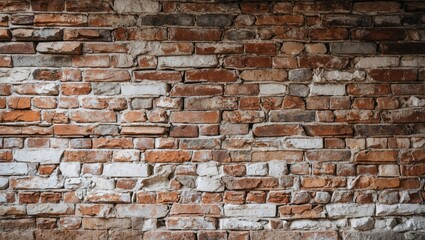 Naklejka premium Aged brick surface showcasing rustic texture