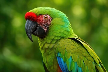 Fototapeta premium Elegant Buffon's Macaw with colorful plumage